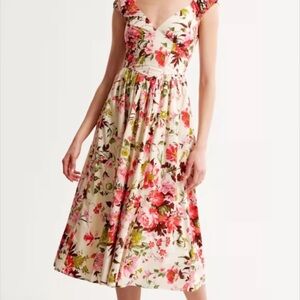 Floral Print Midi Dress